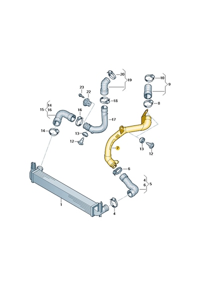 Vw Polo 2010-2014 1.2tdi Sol Alt Plastik Turbo Borusu 6r0145770h