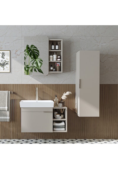 Likya Kapaklı Açık Raflı Mdflam Lavabolu 82 Cm Banyo Alt Dolabı +banyo Üst Dolabı + Banyo Boy Dolabı Kumtaşı Kül Gri Likya Kapaklı Açık Raflı Mdflam Lavabolu 82 Cm Banyo Alt Dolabı +banyo Üst Dolabı + Banyo Boy Dolabı Kumtaşı Kül Gri