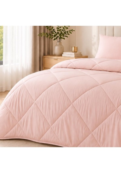 Pudra Soft Silikon Yorgan Çift Kişilik 195 215 Çok Renkli