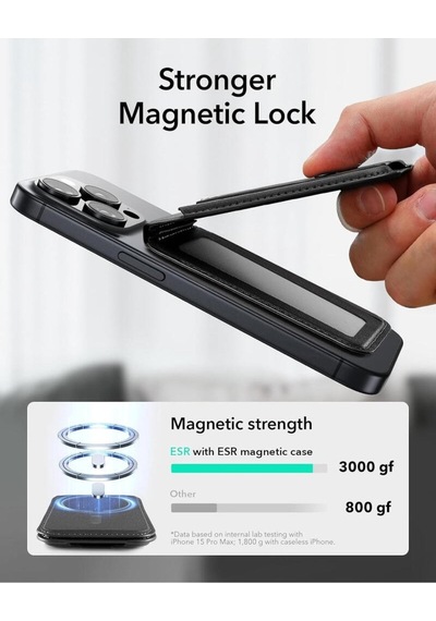Esr Standlı Magsafe Cüzdan Halolock Wallet - Siyah Siyah