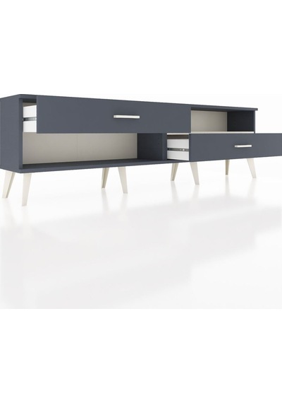 Arges Tv Ünitesi Tek Raflı 2 Çekmeceli 176x30x51 Antrasit-aytaşı/antrasit Aytası/antrasıt Arges Tv Ünitesi Tek Raflı 2 Çekmeceli 176x30x51 Antrasit-aytaşı/antrasit Aytası/antrasıt
