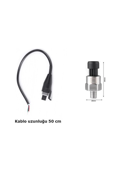 0-500 Psi Yağ Yakıt Hava Su Gaz Basınç Sensörü 1/8'' Npt Dişli Paslanmaz Çelik