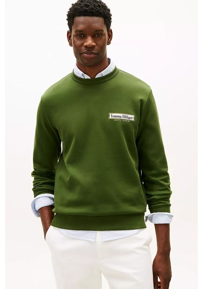 Tommy Hilfiger Erkek Diner Retro Logolu Bisiklet Yaka Sweatshirt - Yeşil Mountain Pine Tommy Hilfiger Erkek Diner Retro Logolu Bisiklet Yaka Sweatshirt - Yeşil Mountain Pine