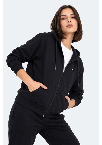 Slazenger Flores Kadın Kapüşonlu Lacivert Sweatshırt