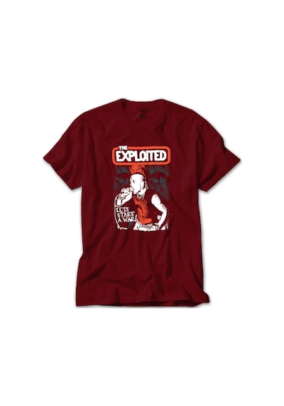 The Exploited On Stage Kırmızı Tişört-Kırmızı