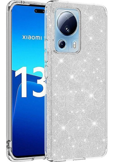 Xiaomi Mi 13 Lite Kılıf Zore Shining Silikon Gümüş