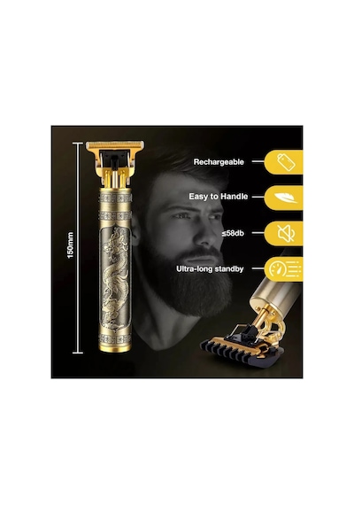Cp-0685 Şarjlı Saç Ense Sakal Traş Makinesi Hair Clipper T Bıçaklı 0 Traş Tüm Vücut Tıraş Aleti