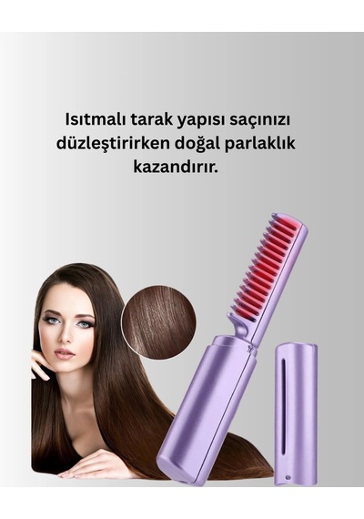 Hubrendy Tekno Şarjlı Saç Düzleştirici Tarak