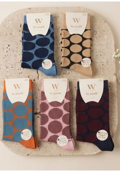 W By Javalli Premium Büyük Puanlı Soket Çorap - 544 Karışık