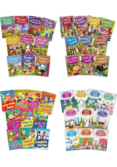 Timaş Mini Masallar Serisi 1-2-3-4 Set 40 Kitap