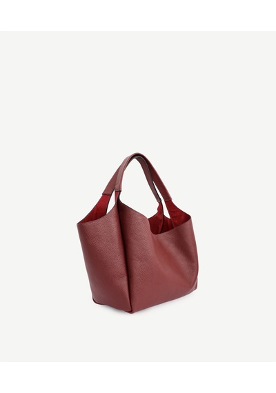 Yargıcı Alcantara Astarlı Deri Omuz Çantası 25kkcn3079x 016 Bordo