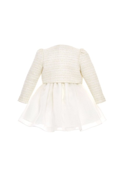Pamina Kids Pamina Kız Bebek Bolerolu Tül Elbise Ekru 36326