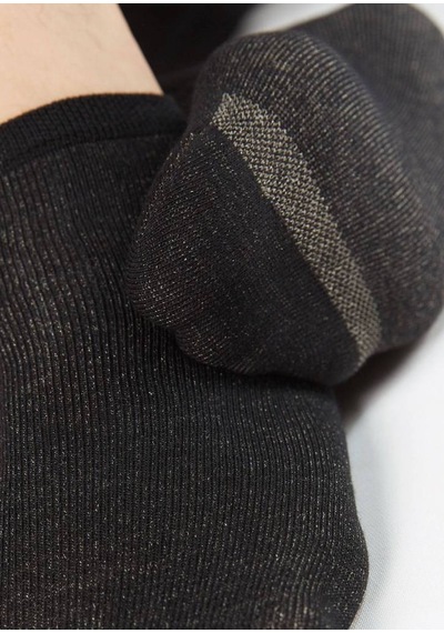 Gümüş Unisex Soket Çorap 3lü Siyah