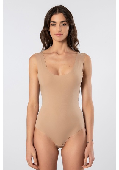 Türen Kadın Lazer Kesim Pamuklu Çıtçıtlı Body 905/cappuccino Ten