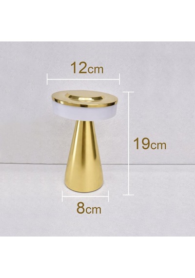 Dekoratif Masa Lambası Type-c Şarjlı Kablosuz Led Gece Lambası Dokunmatik Açma Kapama Modern Tasarım Ortam Aydınlatma Masa Üstü Işık Ev Ofis Kullanımı 19cm X 12cm Pc8235 Gold Diğer Dekoratif Masa Lambası Type-c Şarjlı Kablosuz Led Gece Lambası Dokunmatik Açma Kapama Modern Tasarım Ortam Aydınlatma Masa Üstü Işık Ev Ofis Kullanımı 19cm X 12cm Pc8235 Gold Diğer