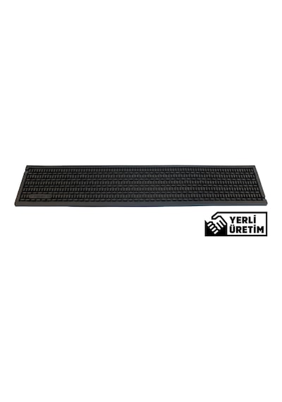 Zq Polimer 60x12 Cm Kauçuk Bar Mat, Bulaşık Kurutma Matı, Tencere Altlığı, Cam Kenarı Saksı Altlığı Siyah