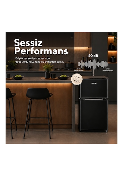 Kumtel HTMF-90EB 87 L Çift Kapılı Mini Buzdolabı