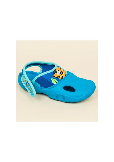 Decathlon Çocuk Havuz Sandaleti - Mavi/kaplan Baskılı - Clog 500 Mavi