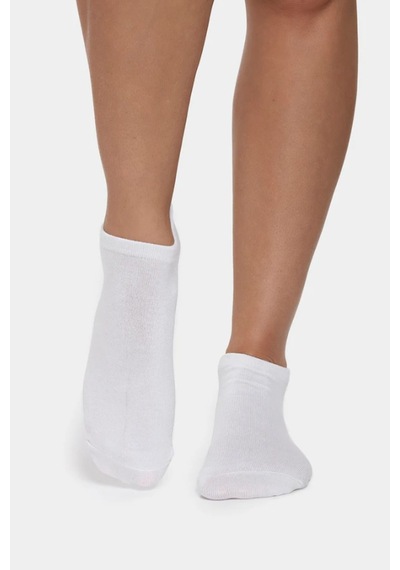 Ozzy Socks 12 Çift Beyaz Dikişsiz Kadın Bambu Görünmez Sneaker Spor Ayakkabı Çorabı Beyaz