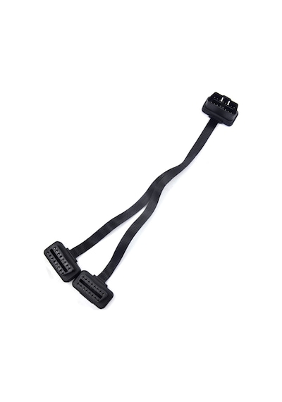 Summer Love 16 Pin Obd 2 Uzatıcı Elm327 Erkekten Çift Dişi Y Ayırıcı Dirsek Obdıı Uzatma Konnektör Kablosu 0,3 M