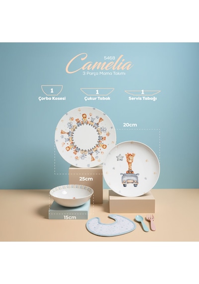 Güral Camelia 3 Parça Mama Takımı 5468 Diğer