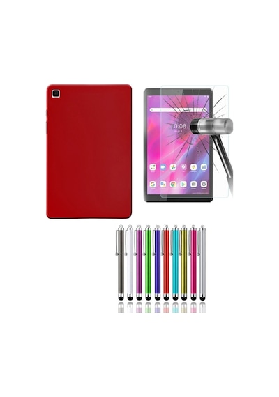 Samsung Galaxy Tab A7 Lite Sm-t225 8.7 Inç Silikon Tablet Kılıfı + Nano Ekran Koruyucu + Kalem Arka Kapak