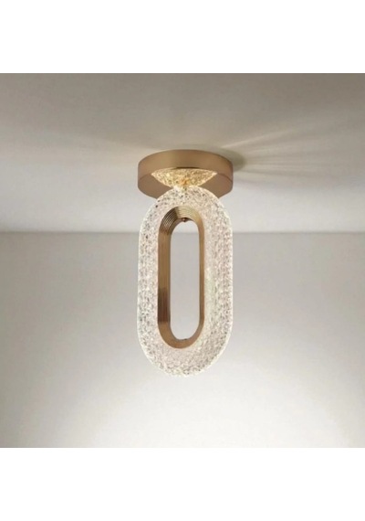 Serra Plafonyer Avize 3 Renk Led Isıklı Modern Avize Gold
