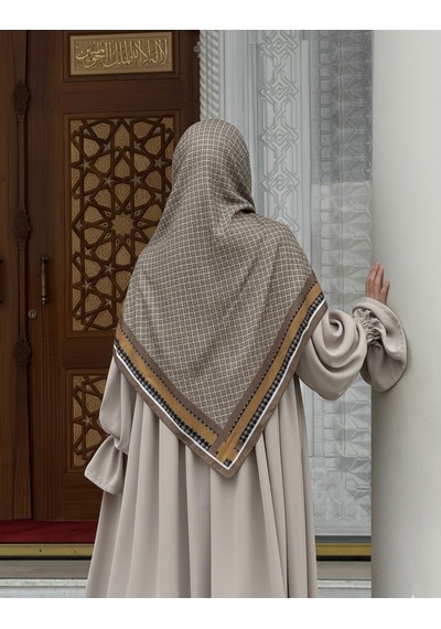 Qalortex Scarf Monogram Desen B.boy Eşarp-küf Yeşil Küf Yeşili