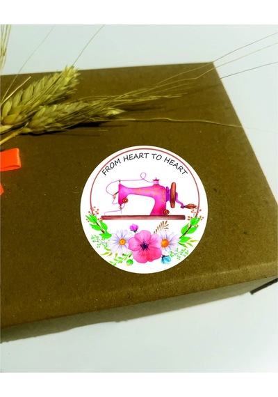 Eticaret El İşi Kutu Ve Hediye Paketi Etiketi Renkli Yuvarlak 4x4 Cm 96 Adet