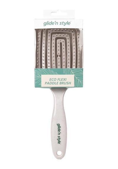 Glide N Style Eco Flexi Paddle Brush Doğa Dostu Esnek Saç Açma Ve Tarama Fırçası