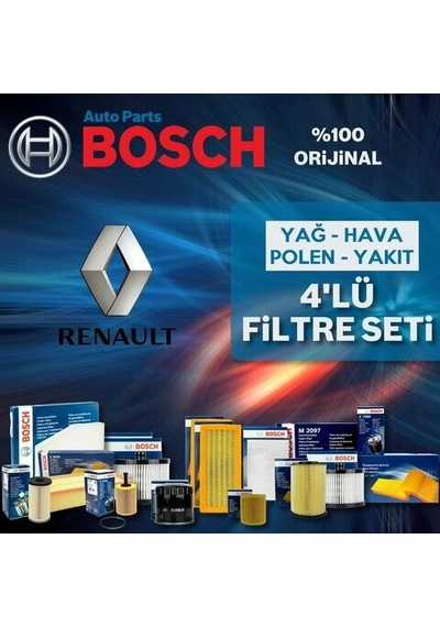 Renault Clio 3 1.5 Dcı Bosch  Filtre Bakım Seti 2005-2012 (495301666)