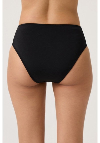 Los Ojos Siyah Yüksek Bel Bikini Altı Sporty Bottom Siyah