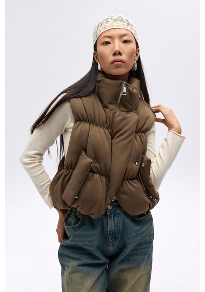 Mai Collection Mai Studios Co. Laila Şişme Haki Yelek Haki