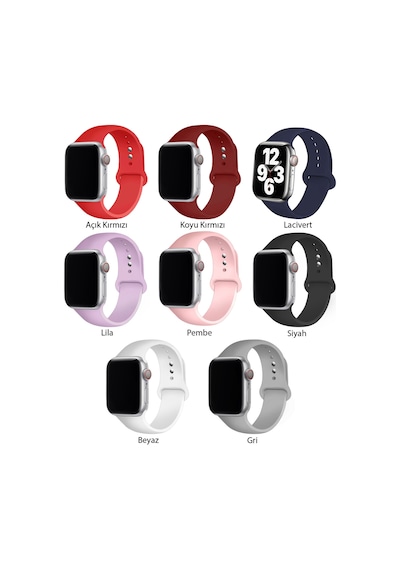 Microcase Apple Uyumlu  Watch SE 2022 40 MM Silikon Kordon Kayış - KY46-2