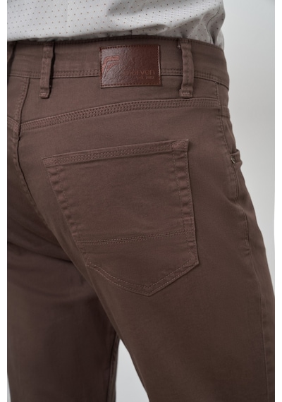 Morven Erkek Kahve Pamuk 5 Cep Slim Fit Jean Kot Pantolon 25ms003036400 Kahve
