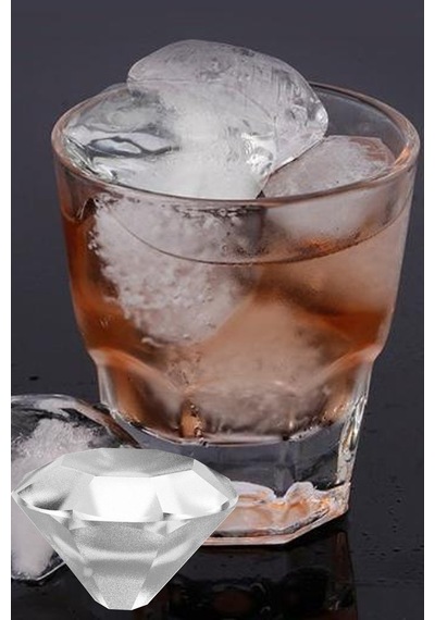 Thentech 4 Hazneli Kristal Elmas Şeklinde Buz Kalıbı Kokteyl Silikon Buz Kalıbı Elmas Şeklinde Buz Kalıbı Diğer