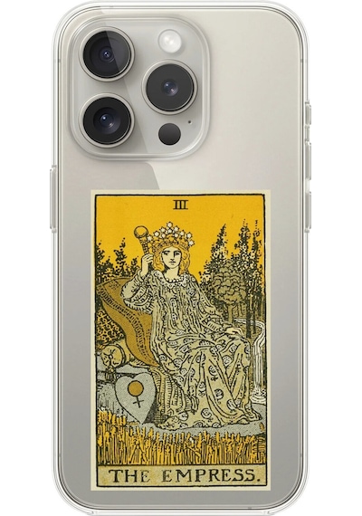 Apple Uyumlu iPhone 15 Pro Max Şeffaf Kılıf The Empress Tasarımlı