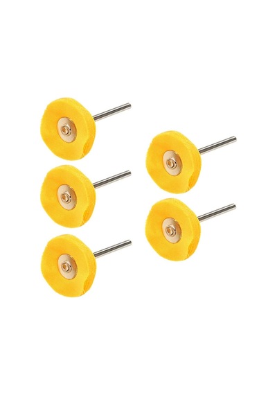 6209x5 5'li Paket Pimli Parlatma Polisaj Sarı Pamuklu Kumaş 25 Mm