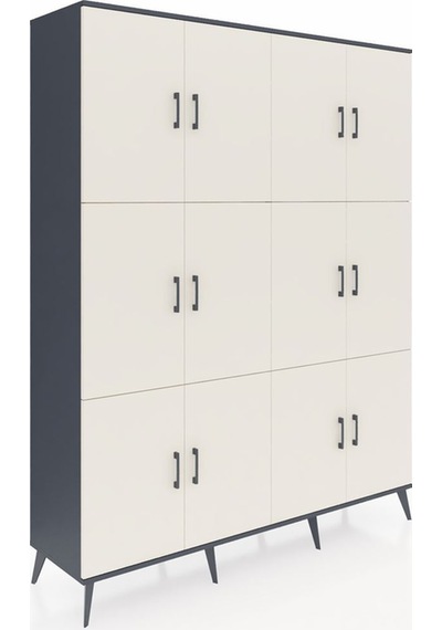 Hyperion Gardrop 10 Raflı 12 Kapaklı 176x44x221 Antrasit-aytaşı Aytaşı Hyperion Gardrop 10 Raflı 12 Kapaklı 176x44x221 Antrasit-aytaşı Aytaşı