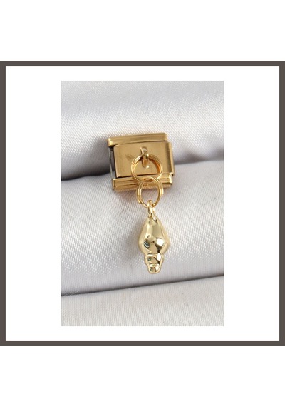 Bezos 316l Çelik Sallantılı Deniz Kabuğu Model Gold Renk Nomination Charm Nxrlvng