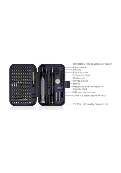 Uf Tools Ks 840150 150 Parça Hasas Bits Uç Seti