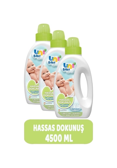 Çamaşır Deterjanı Sensitive 1500ml Hassas Dokunuş -yeşil -3 Lü Set 100 ML