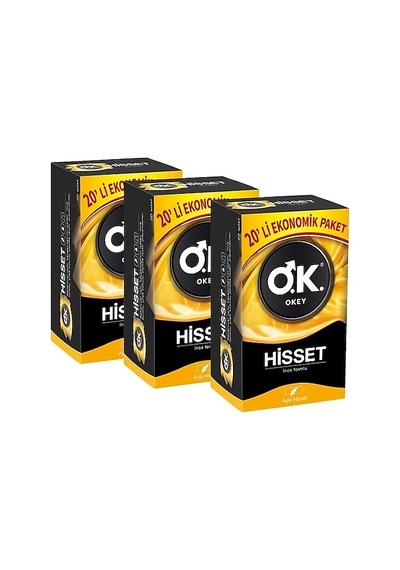 Okey Hisset Prezervatif 20'li x 3