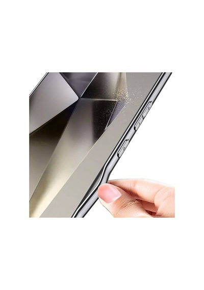 Samsung Galaxy S24 Ultra Uyumlu Kılıf İnce Kamera Korumalı Deri Ve Parlak Arka Yüzey Telefon Kılıfı Kapak