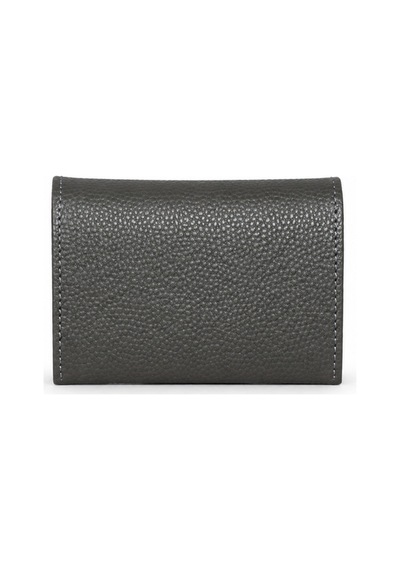 Genel Markalar Vaulto Haki Deri Unisex Akordeon Kartlık Grained Gri