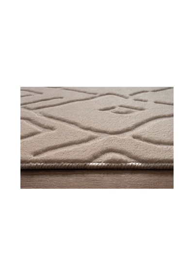 Plato Halı Opqo İskandinav Premium Yıkanabilir Polyester Kaymaz Taban Krem Halı