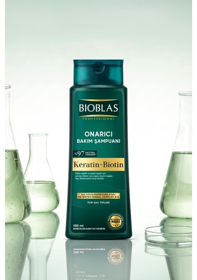 Keratin & Biotin Onarıcı Bakım Şampuanı 500 Ml - Tüm Saç Tipleri