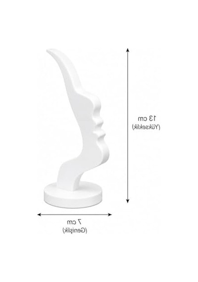 Dekoratif Gözlük Standı, 13 Cm Yükseklik, 7 Cm Genişlik, Beyaz 165-Koyu Yeşil