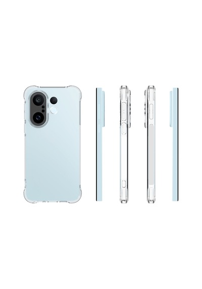 Vivo X200 Fe Kılıf Darbe Önleyici Anti Shock Özellikli Kamera Korumalı 2mm Silikon Pazarplus Şeffaf