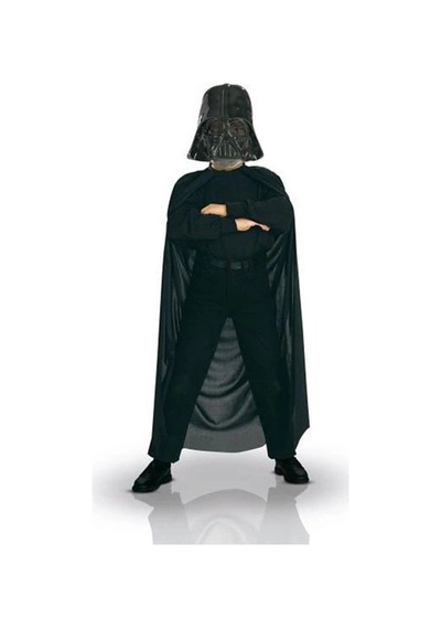Çocuk Boy Yıldız Savaşları Star Wars Darth Vadet Maskesi Ve 90 Cm Pelerin Seti Siyah Bx40
